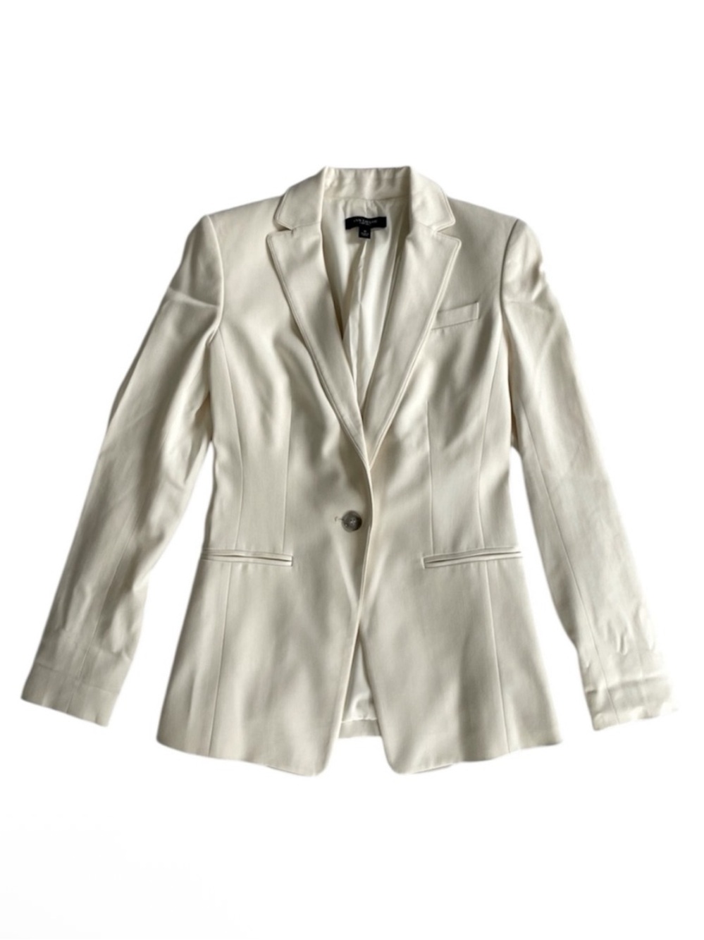 Ann Taylor One Button off White Collared wool blend Blazer Women’s 0 formal wear